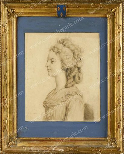 École Française du XIXe siècle Portrait de Madame Royale (1778-1851).
Mine de plomb...