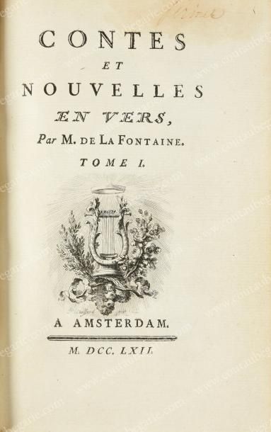LA FONTAINE Jean de Contes et nouvelles en vers, publié à Amsterdam, 1762. Deux volumes...