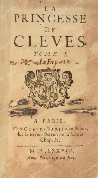 LA FAYETTE Marie-Madeleine de (1634-1693) La princesse de Clèves, chez Claude Barbin,...