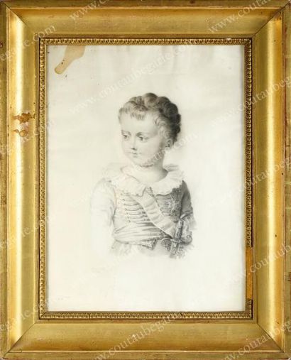 École Française du XIXe siècle Portrait d'Henri d'Artois, duc de Bordeaux, âgé de...