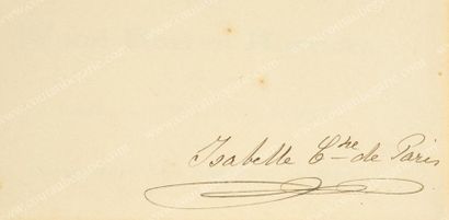 null ISABELLE, comtesse de Paris (1848-1919).
Petit carnet de chasse en maroquin...