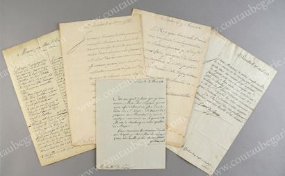 null FAMILLE DE PUYSÉGUR
Ensemble de cinq documents sur papier dont: 1 L.S. Gribeauval...