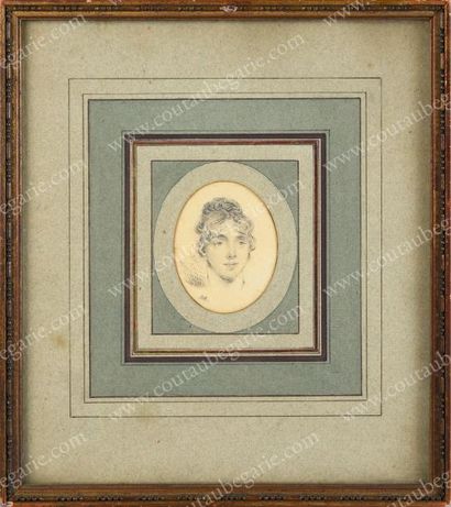 ATTRIBUÉ À GEORGE BRUMMELL (1778-1840) Portrait de Miss Eugénie Harris, duchesse...