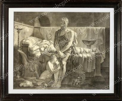 GUÉRIN Pierre-Narcisse (1774-1833), d'après Le retour de Marcus Sextus.
Dessin sur...