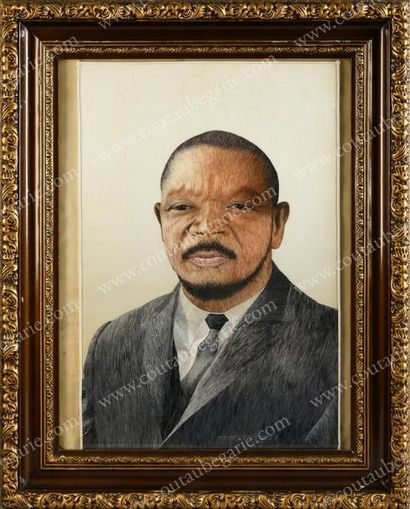 École du XXe siècle Portrait de Bokassa Ier, empereur de Centrafrique (1921-1996).
En...