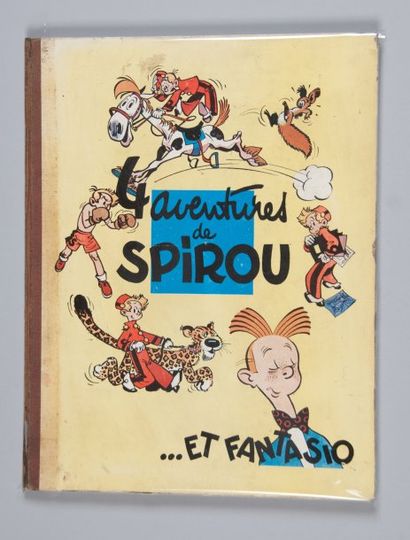 FRANQUIN SPIROU 01. 4 aventures de Spirou. Edition originale blege (1950). Dos kraft...