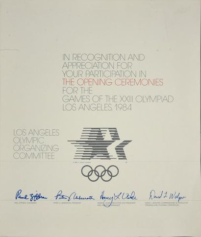 null Diplôme des Jeux Olympiques d'été remis aux participants de la cérémonie d'ouverture.
Dim....