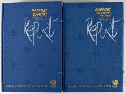 null Rapport officiel des XXIVème Jeux Olympiques d'été version française. Deux volumes...