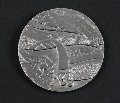 null Médaille officielle de participant des Xème Jeux Paralympiques d'hiver. En métal...