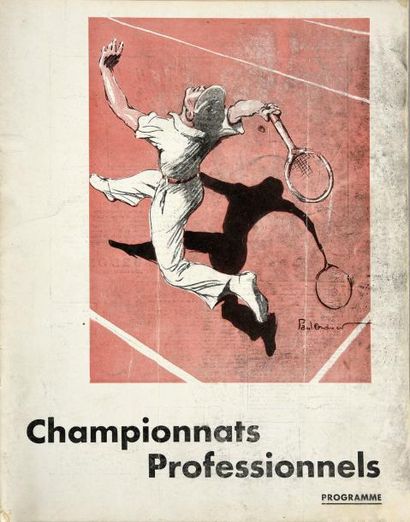 null Programme de la finale des Championnats Professionnels 1935 de tennis à Roland...