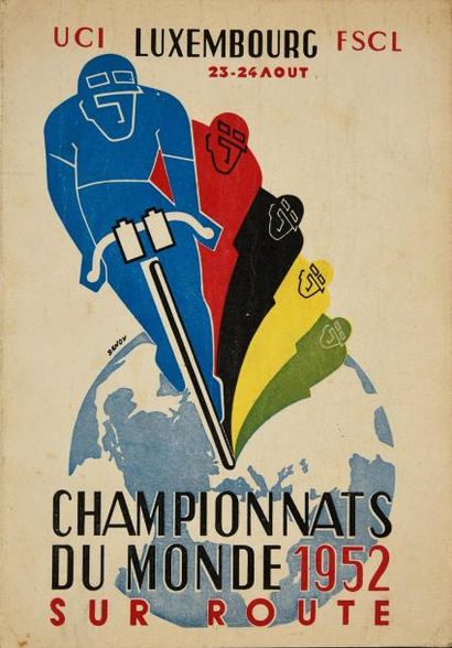 null Programme des Championnats du Monde sur route 1952 à Luxembourg remportés par...