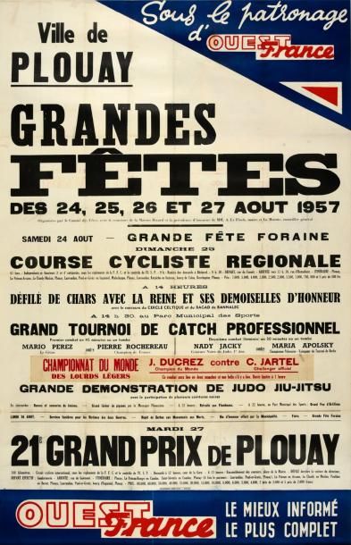 null Affiche des Grandes Fêtes de la ville de Plouay dont le 21ème Grand Prix cycliste...