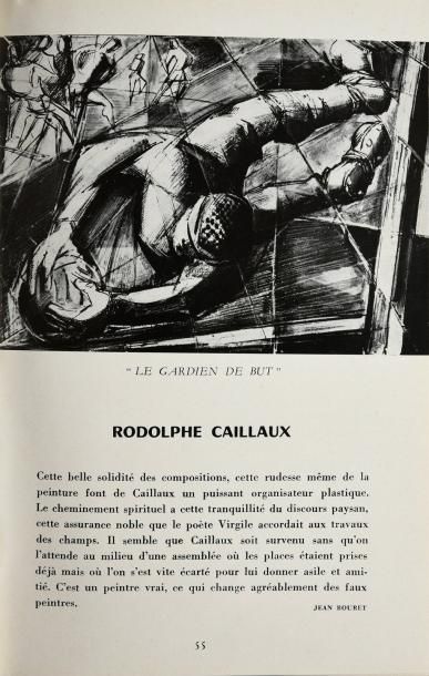 Rodolphe CAILLAUX (1904-1989) Dessin à l'encre « Le Gardien de but ». Etude préparatoire...