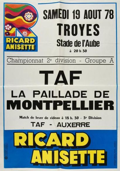 null Affiche de la rencontre entre Troyes-Aube Football et la Paillade de Montpellier...