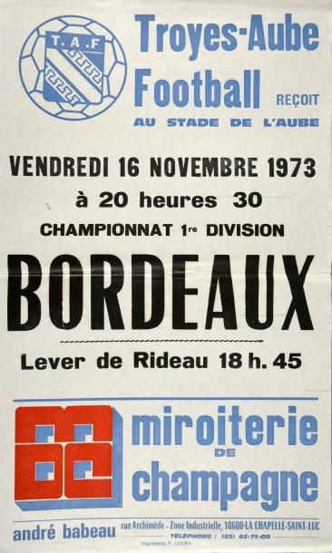 null Affiche de la rencontre entre Troyes-Aube Football et les Girondins de Bordeaux...