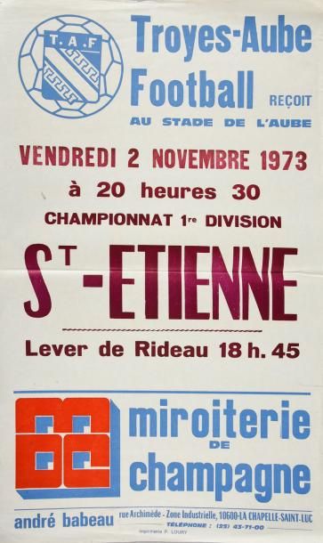 null Affiche de la rencontre entre Troyes-Aube Football et l'AS St-Etienne le 2 novembre...