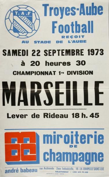 null Affiche de la rencontre entre Troyes-Aube Football et l'Olympique de Marseille...