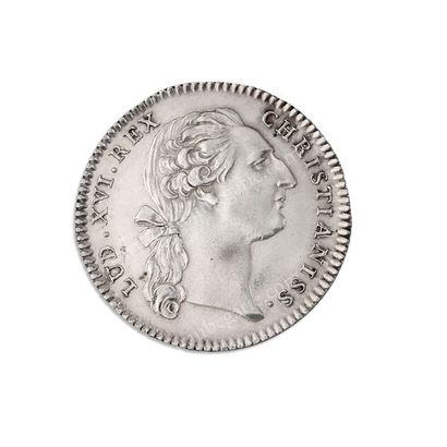 null LOUIS XVI, roi de France (1754-1793).
Jeton en argent orné sur une face d'un...
