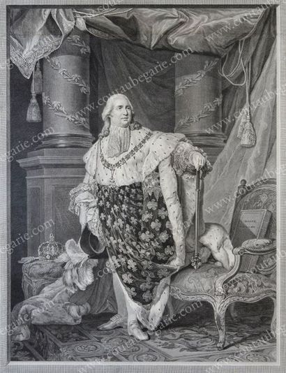 DAVID François-Anne (1741-1824) 
Portrait de Louis XVIII, roi de France (1755-1824),...
