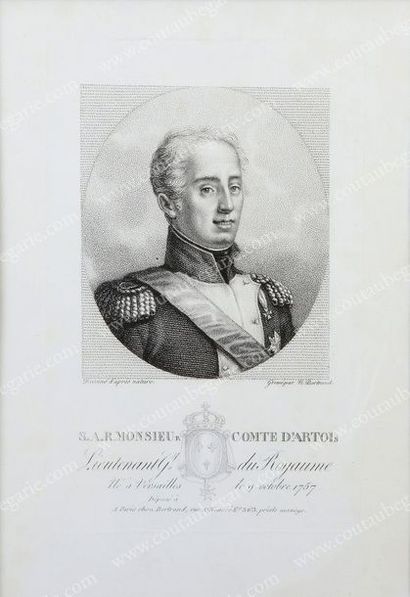 BERTRAND Noël-François (1784-1852) 
Portrait du comte d'Artois, futur Charles X,...