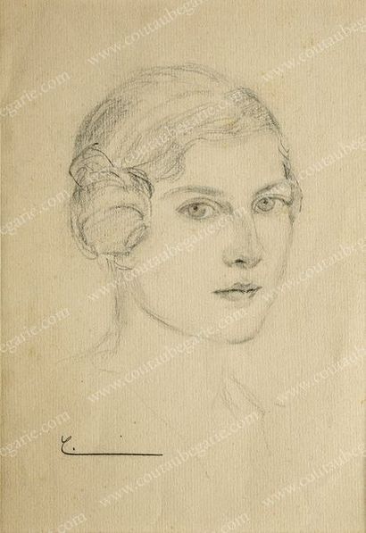 École française du début du XXe siècle 
Portrait de Madame la Comtesse de Paris,...