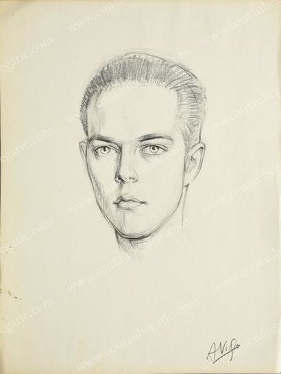 VIDAL-QUADRAS José-Maria (1894-1977) 
Portrait du prince Henri de France jeune homme,...
