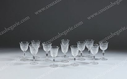 null SERVICE DE TABLE DE LA MAISON ROYALE DE JPRDANIE.
Ensemble de douze petits verres...