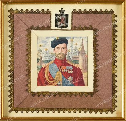 null NICOLAS II, empereur de Russie (1868-1918).
Portrait lithographique en couleur...