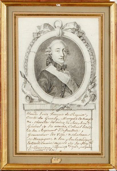 LE CLERC Pierre-Thomas (1739-1796), attribué à Portrait du comte de Guerchy, ambassadeur...