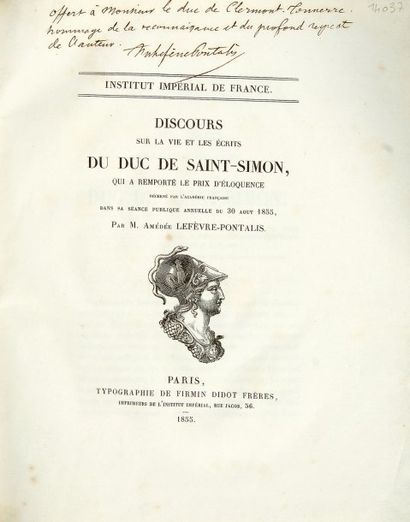 null Discours sur la vie et les écrits du duc de Saint-Simon, par Amédée Lefèvre-Pontalis,...