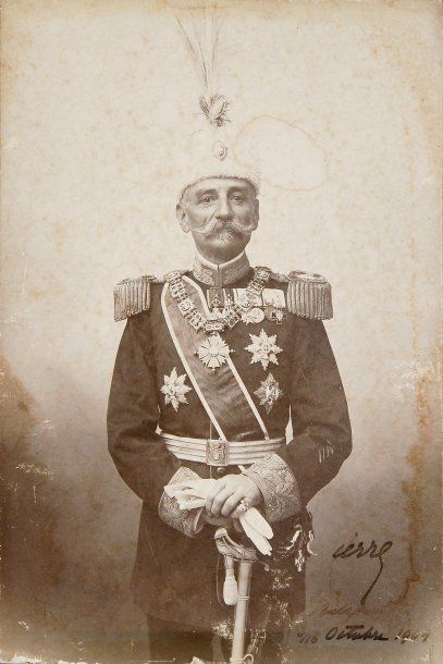 null Pierre Ier, roi de Serbie (1844-1921). Portrait photographique de Milan Jovanovitch,...