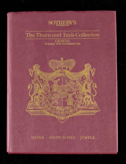 null Famille Thurn und Taxis, catalogue de la vente de leur collection d'argenterie,...