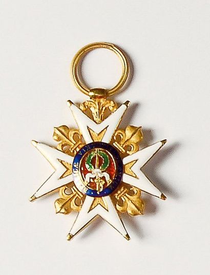 null Croix de Chevalier de l'Ordre de Saint Louis, en or, sans ruban. TTB. Époque...