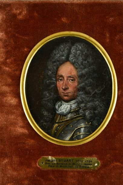 École FRANÇAISE du XVIIIe siècle 
Jacques Ier de Fitz - James - Stuart. (1670 - 1734)
Duc...