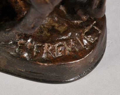 EMMANUEL FREMIET (1824 - 1910) 
Âne du Caire.
Bronze à patine brune nuancée, signée,...
