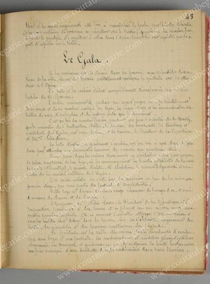 null VISITE DE NICOLAS II EN FRANCE
Manuscrit autographe intitulé «Le voyage du tsar...