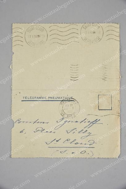 null HÉLÈNE WLADIMIROVNA, grande-duchesse de Russie (1882-1957).
Lettre autographe...