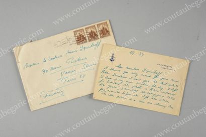 null FRÉDÉRIC IX, roi de Danemark (1899-1972).
Carte de correspondance ornée de son...