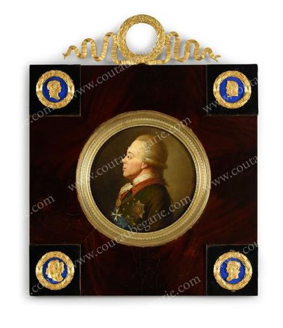 null Portrait de profil de l''empereur Paul Ier de Russie (1754-1801)
Huile sur toile...