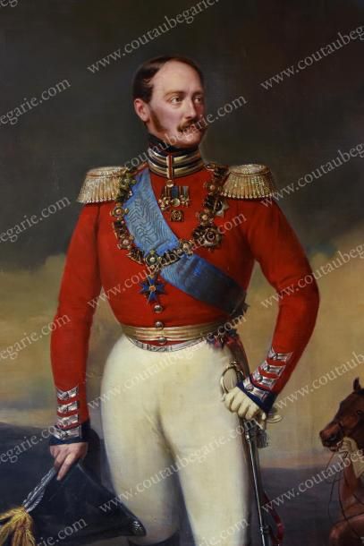 null Portrait de l'empereur Nicolas Ier de Russie (1796-1855), posant en tenue d'officier...