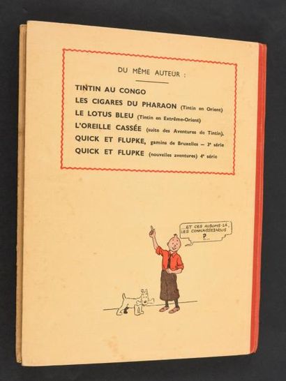 HERGÉ 
TINTIN 03. Les Aventures de Tintin reporter
Tintin en Amérique. A4.
Edition...