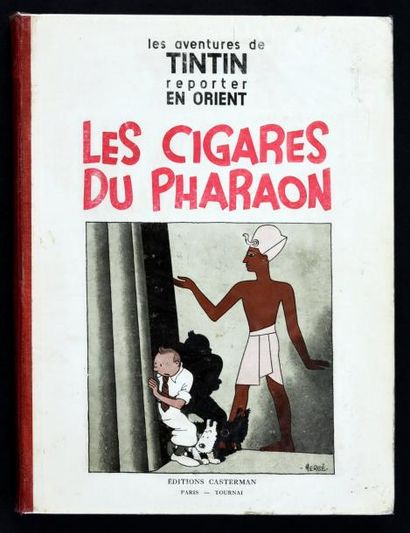 HERGÉ 
TINTIN 04.
Les Cigares du Pharaon. P6
Edition originale en noir et blanc....