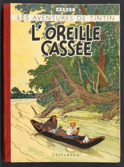 HERGÉ 
TINTIN 06. L'oreille cassée. A18.
Édition dite « Grande image ». Casterman...