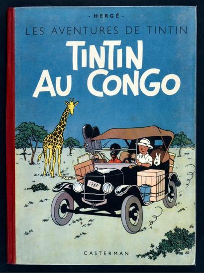 HERGÉ TINTIN 02. Tintin au Congo. B1.
Edition originale couleurs de 1946 Titre en...