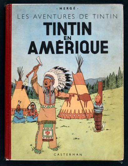 HERGÉ TINTIN 03. Tintin en Amérique. B3 de 1949 - Exemplaire en très très bon état....