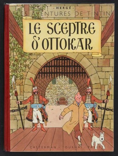 HERGÉ TINTIN 08. Le sceptre d'Ottokar. B1.
Edition originale couleurs (1947). Dos...