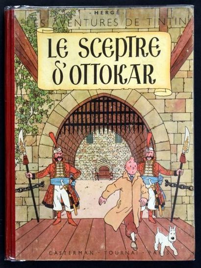 HERGÉ TINTIN 08b. Le sceptre d'Ottokar. B1.
Edition originale couleurs (1947). Dos...