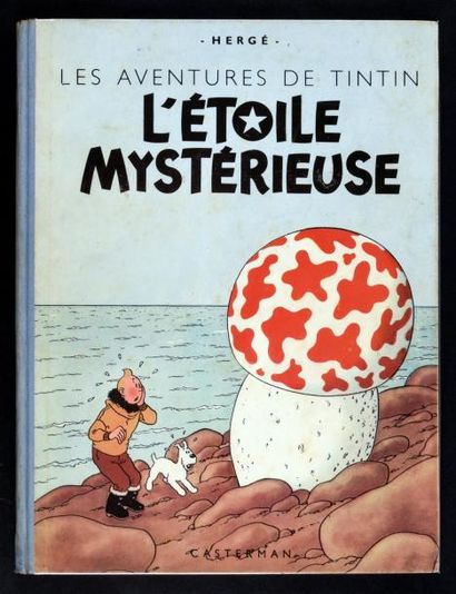HERGÉ TINTIN 10. L'Etoile mystérieuse. B1 de 1946 - Dos Bleu - Papier épais - Rare...