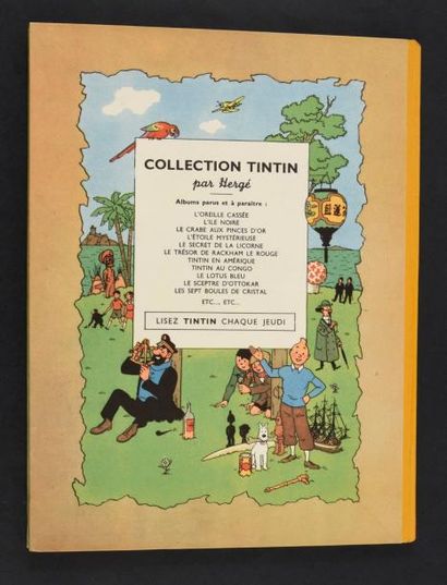 HERGÉ TINTIN 13. Les 7 boules de cristal. B2. 1948. Edition originale. Dos jaune....