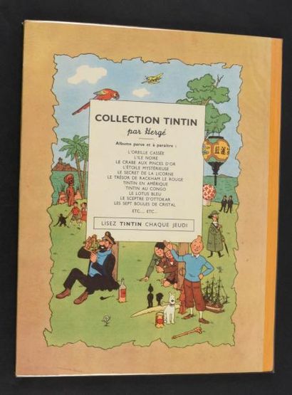 HERGÉ TINTIN 13. Les 7 boules de cristal. B2
Edition originale B 2 de 1948 - Dos...